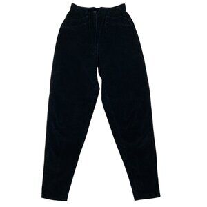Kenzo Album Vintage High Rise Corduroy Pant 4 Blue Zip Ankles
